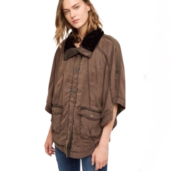 Anthropologie Jackets & Blazers - Anthropologie- Hei Hei Brown Todra Cape Coat